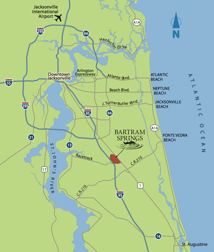 Bartram Springs Area Map