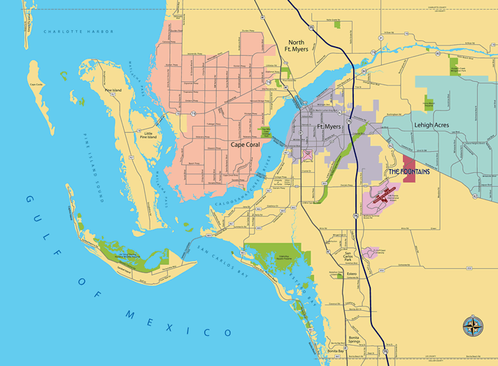 Fountains Ft. Myers Area Map